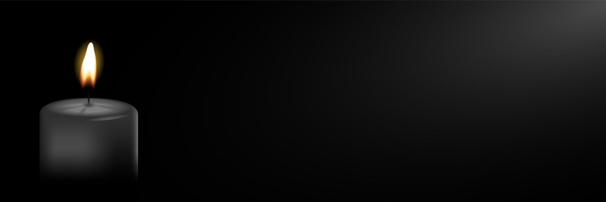 Kerze schwarz Hintergrund Banner Vektor Tod Trauer