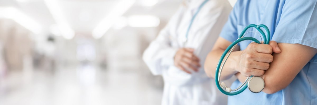 Medical doctor ER team, surgeon and anesthetist on medical clini