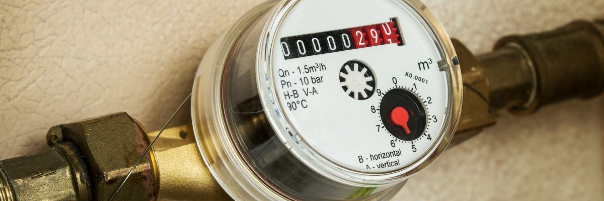 Wasseruhr Stock Eine Nahaufnahme einer Wasseruhr,