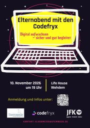 Flyer zu einem Elternabend mit den Codefryx