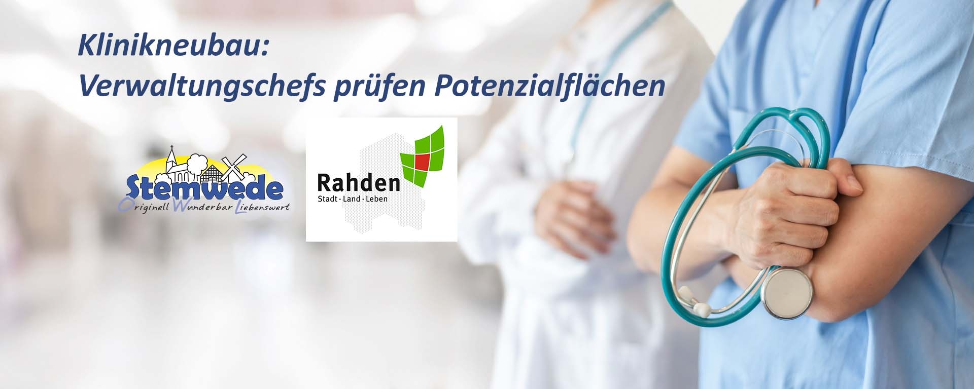 Ein Symbolbild auf dem ein Arzt und ein Pfleger zu erkennen sind. 