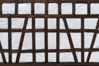 Fachwerkhaus Detailaufnahme Fachwerkhaus Detailaufnahme in braun und weiß